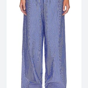 Lovers + Friends Blue Striped Wide Leg Pants new with tags